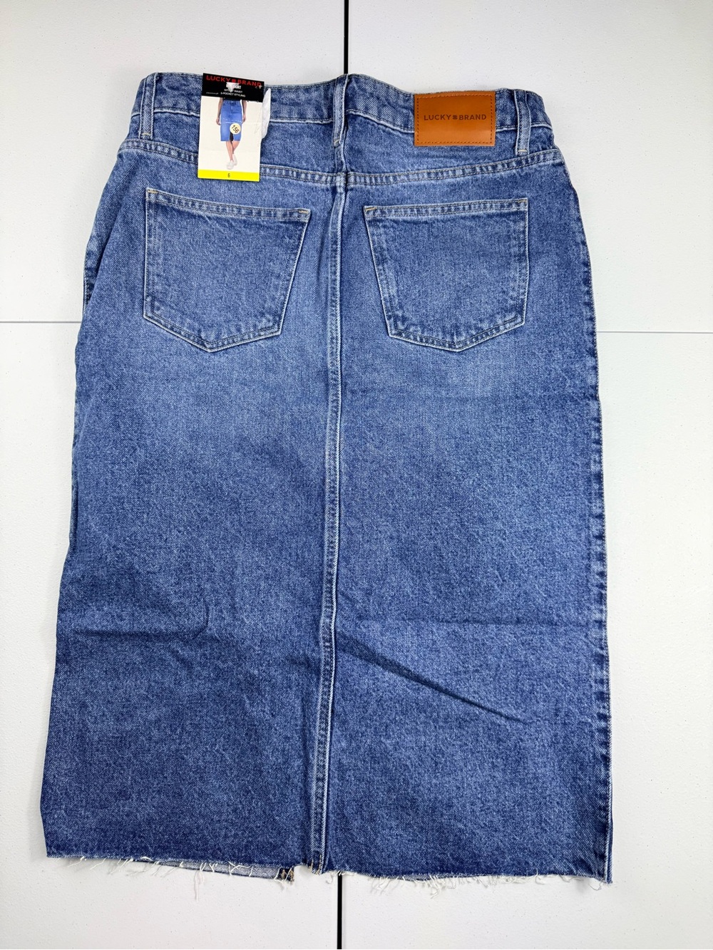 Lucky Brand Women's Blue Denim Midi Skirt